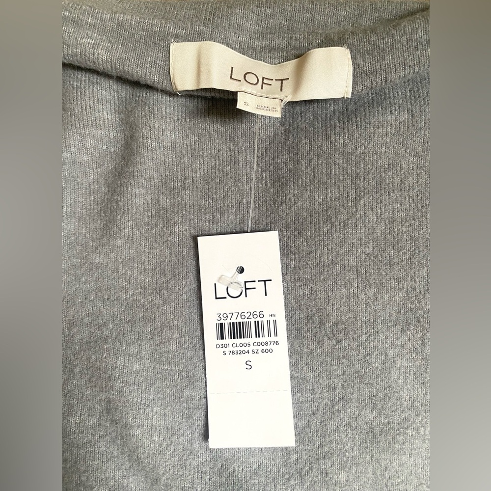 LOFT Heathered Ruched Hem Boatneck Top - Small - New - Picture 12 of 14